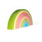 12 Pcs Large Wooden Rainbow Stacking Blocks in Pastel/Macaron Colors Green Shades