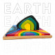 Waldorf Large Toy Four Elements Rainbow Stacker - Nesting Wooden Building Blocks Montessori Puzzle