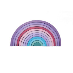 Big Large 12 pcs Rainbow Stacker - Pastel/Macaron Colors (Lavender Purple & Violet Shades)